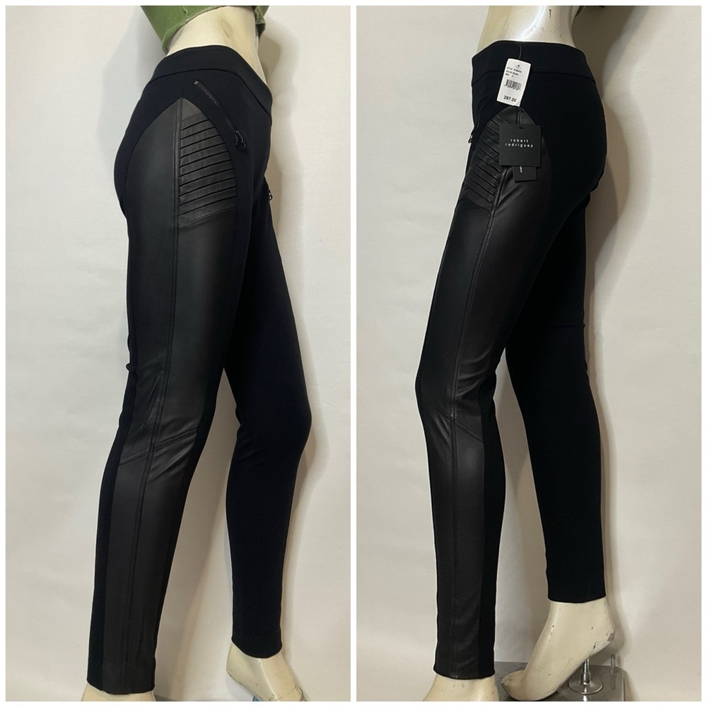 NWT Robert Rodriguez Lamb Panel Stretch Leggings Size 4
